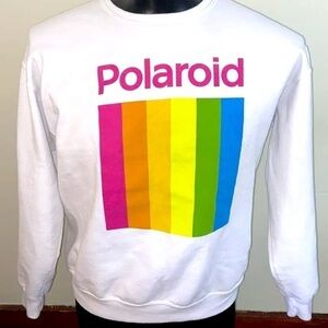Polaroid Super Color Multicolor Crew Neck  Sweatshirt Pullover Size Large